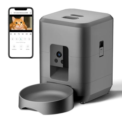 Automatic Cat Feeder with Stainless Steel Bowl