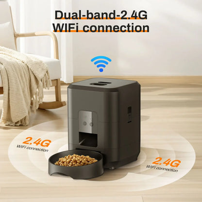 Automatic Cat Feeder with Stainless Steel Bowl